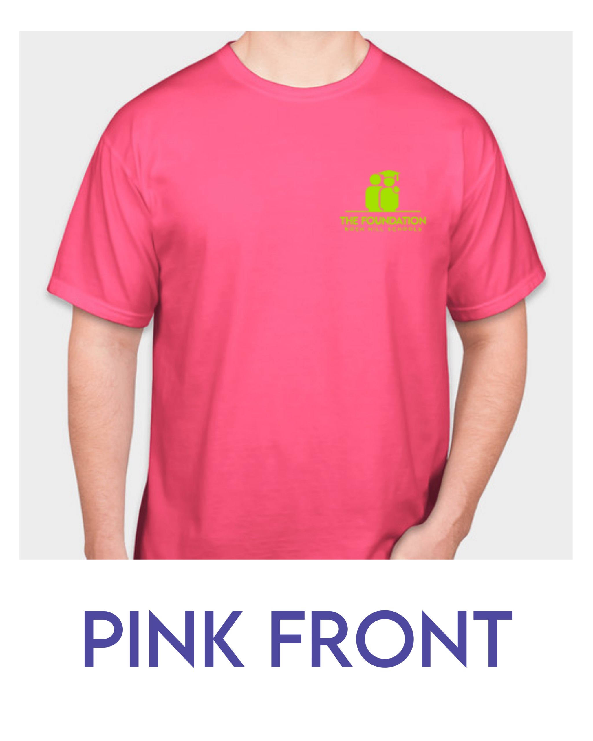 Pink t-shirt, front design