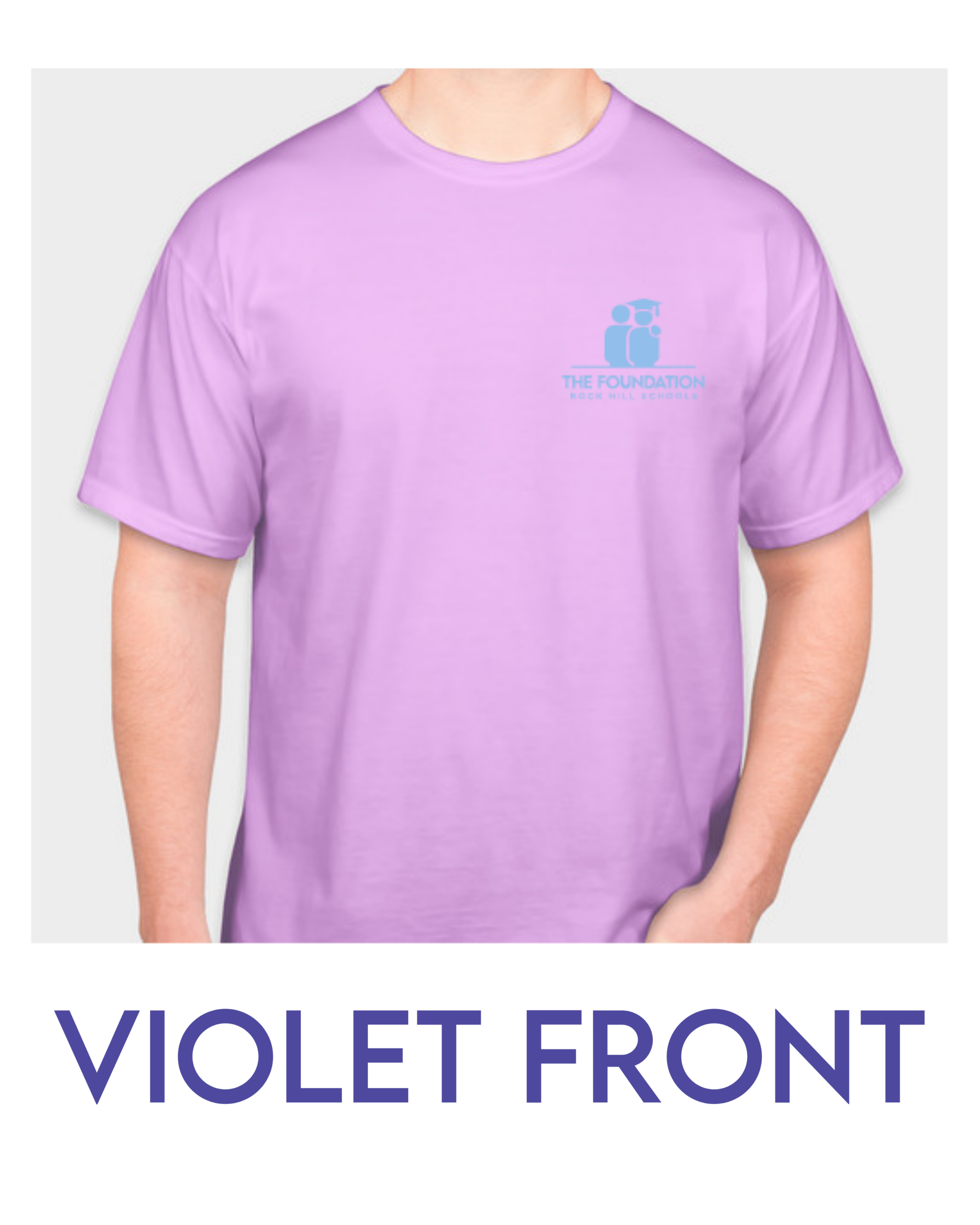 Violet t-shirt, front design