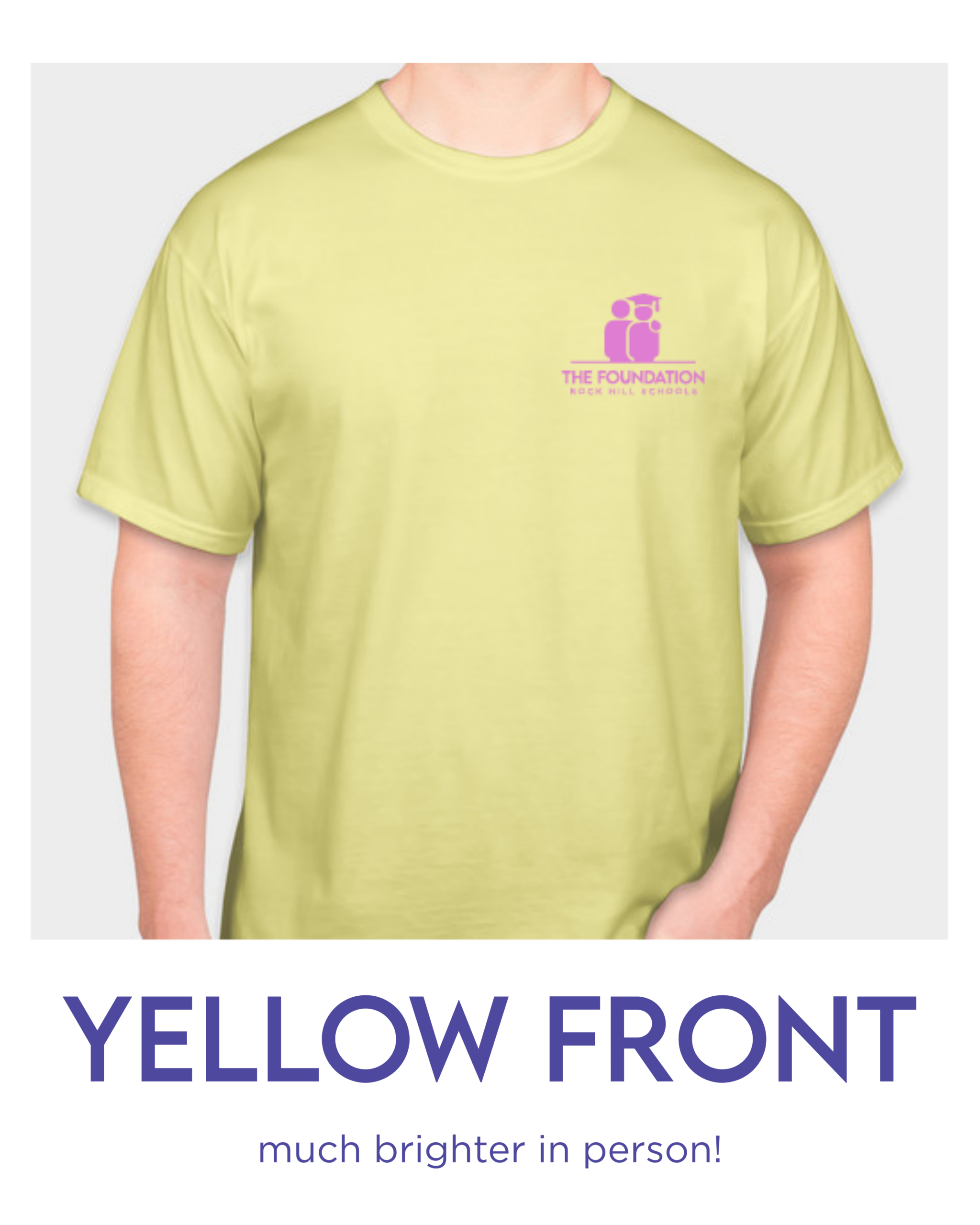 Yellow t-shirt, front design